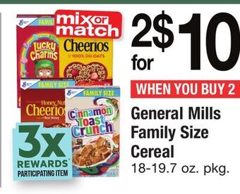 ACME General mills family size cereal offer