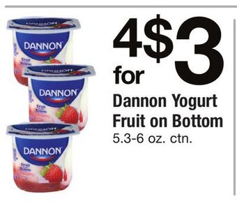 ACME Dannon yogurt fruit on bottom offer