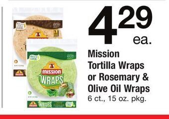 ACME Mission tortilla wraps or rosemary & olive oil wraps offer