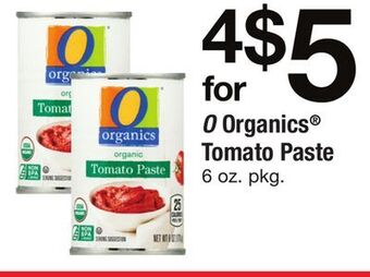 ACME O organics® tomato paste offer