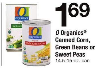 ACME O organics® canned corn, green beans or sweet peas offer