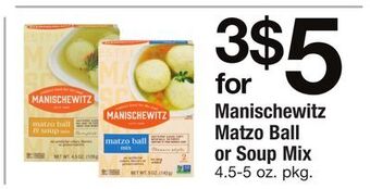 ACME Manischewitz matzo ball or soup mix offer