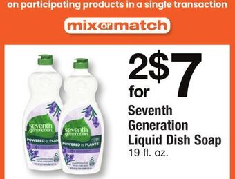 ACME Seventh generation liquid dish soap offer