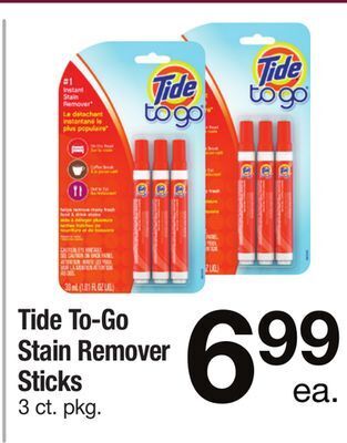 ACME Tide to-go stain remover sticks offer