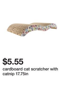 Five Below Cardboard cat scratcher with catnip 17.75in offer
