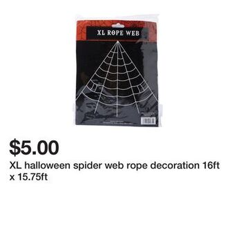 Five Below Xl halloween spider web rope decoration 16ft x 15.75ft offer