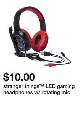 Five Below Stranger things™ led gaming headphones w/ rotating mic offer