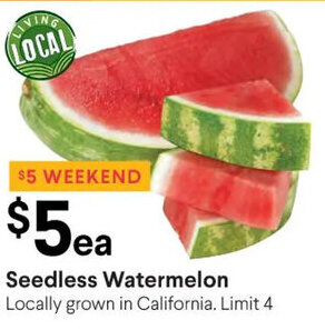 Raley's Seedless Watermelon offer
