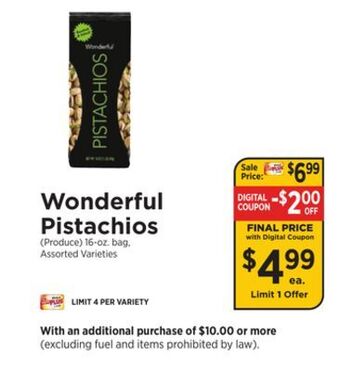 ShopRite Pistachios offer