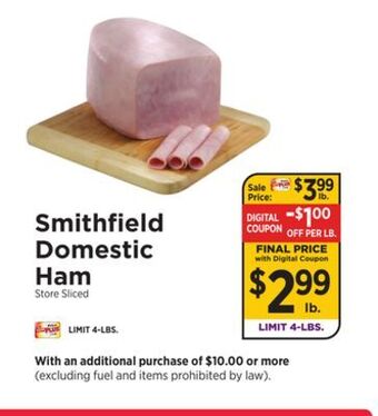ShopRite Domestic ham offer