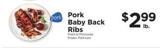ShopRite Pork baby back ribs offer