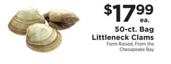 ShopRite 50-ct. bag littleneck clams offer