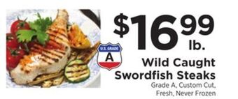 ShopRite Wild caught swordfish steaks offer