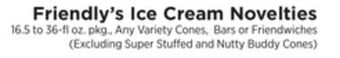 ShopRite Ice cream novelties offer