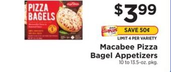 ShopRite Pizza bagel appetizers offer