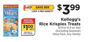 ShopRite Rice krispies treats offer