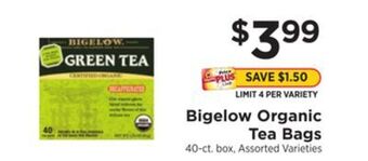 ShopRite Organic tea bags offer