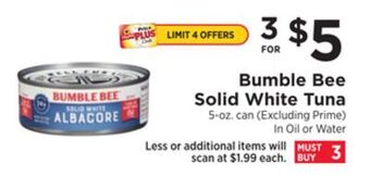 ShopRite Solid white tuna offer