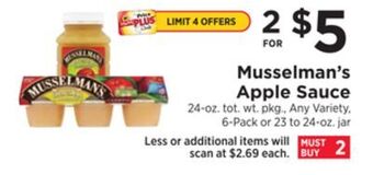 ShopRite Apple sauce offer
