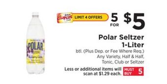ShopRite Seltzer 1-liter offer