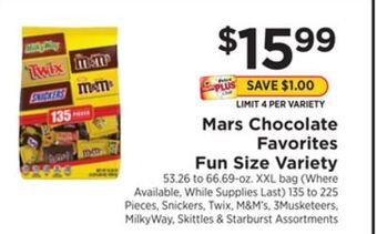 ShopRite Chocolate favorites fun size variety offer