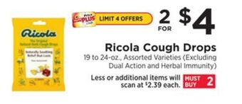 ShopRite Cough drops offer