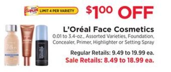 ShopRite Face cosmetics offer