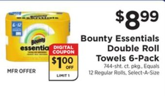 ShopRite Double roll towels 6-pack offer