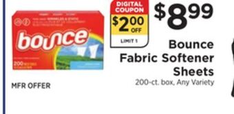 ShopRite Fabric softener sheets offer