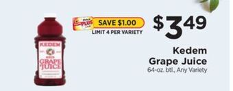ShopRite Grape juice offer