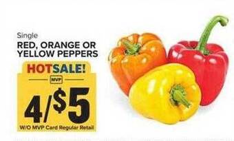 Food Lion Red, orange or yellow peppers offer