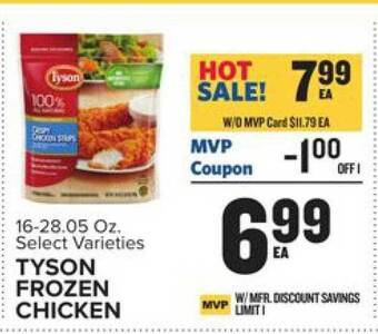 Food Lion Tyson frozen chicken offer