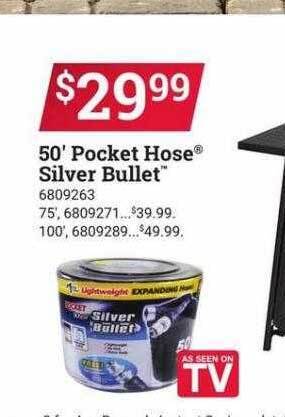 Ace Hardware 50' pocket hose silver bullet offer