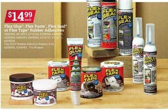 Ace Hardware Flex glue, flex paste, flex seal or flex tape rubber adhesives offer