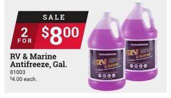 Ace Hardware Rv & marine antifreeze, gal. offer