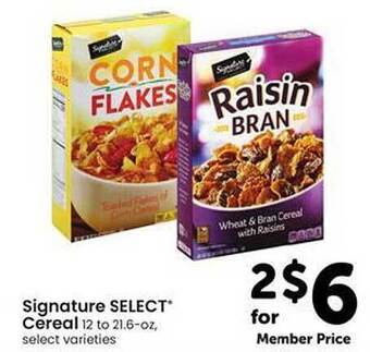 Safeway Signature select cereal offer