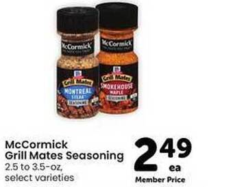 Safeway Mccormick grill mates seasoning offer