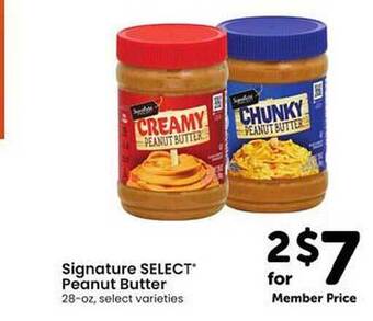 Safeway Signature select peanut butter offer