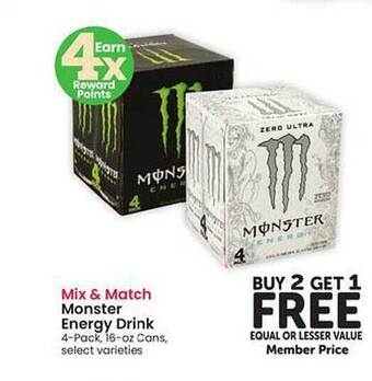 Safeway Monster energy drink offer