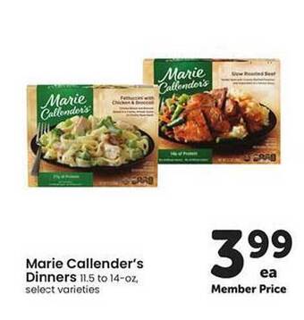 Safeway Marie callender's dinners offer