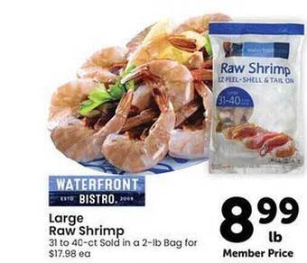 Safeway Large raw shrimp offer