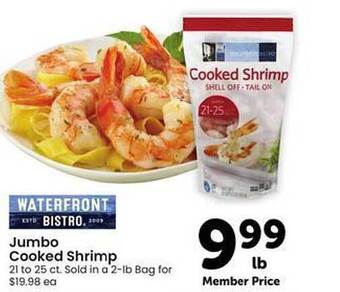 Safeway Waterfront bistro jumbo cooked shrimp offer