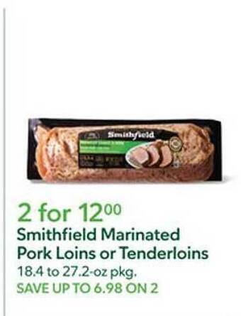 Publix Smithfield marinated pork loins or tenderloins offer