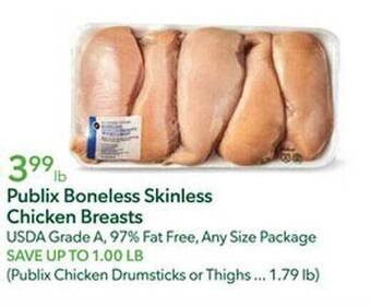Publix Publix boneless skinless chicken breasts offer