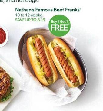 Publix Nathan's famous beef franks offer