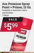 Ace Hardware Ace premium spray paint + primer, 12 oz. offer