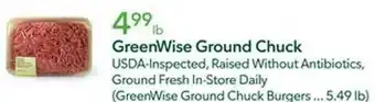 Publix Greenwinse ground chuck offer