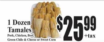 Baja Ranch 1 dozen tamales offer
