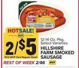 Food Lion Hillshire farm smoked sausage offer
