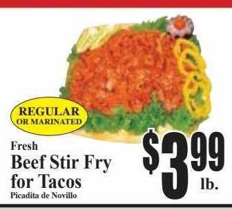 Baja Ranch Beef stir fry for tacos offer